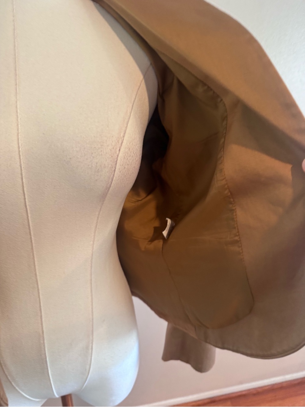 Vintage Theory Y2K Bronze Cotton Sateen Fitted Blazer Jacket - Picture 9 of 14